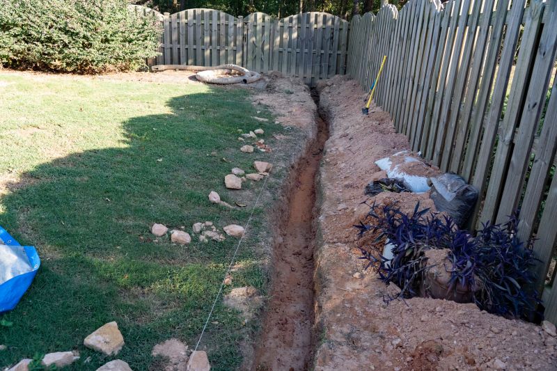 French Drain in a Garden Bed
